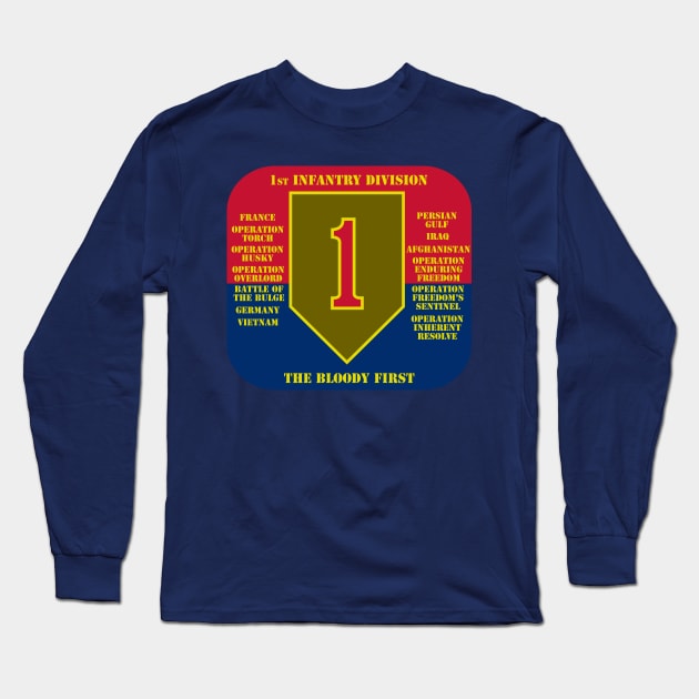 1st Infantry Division Long Sleeve T-Shirt by MBK